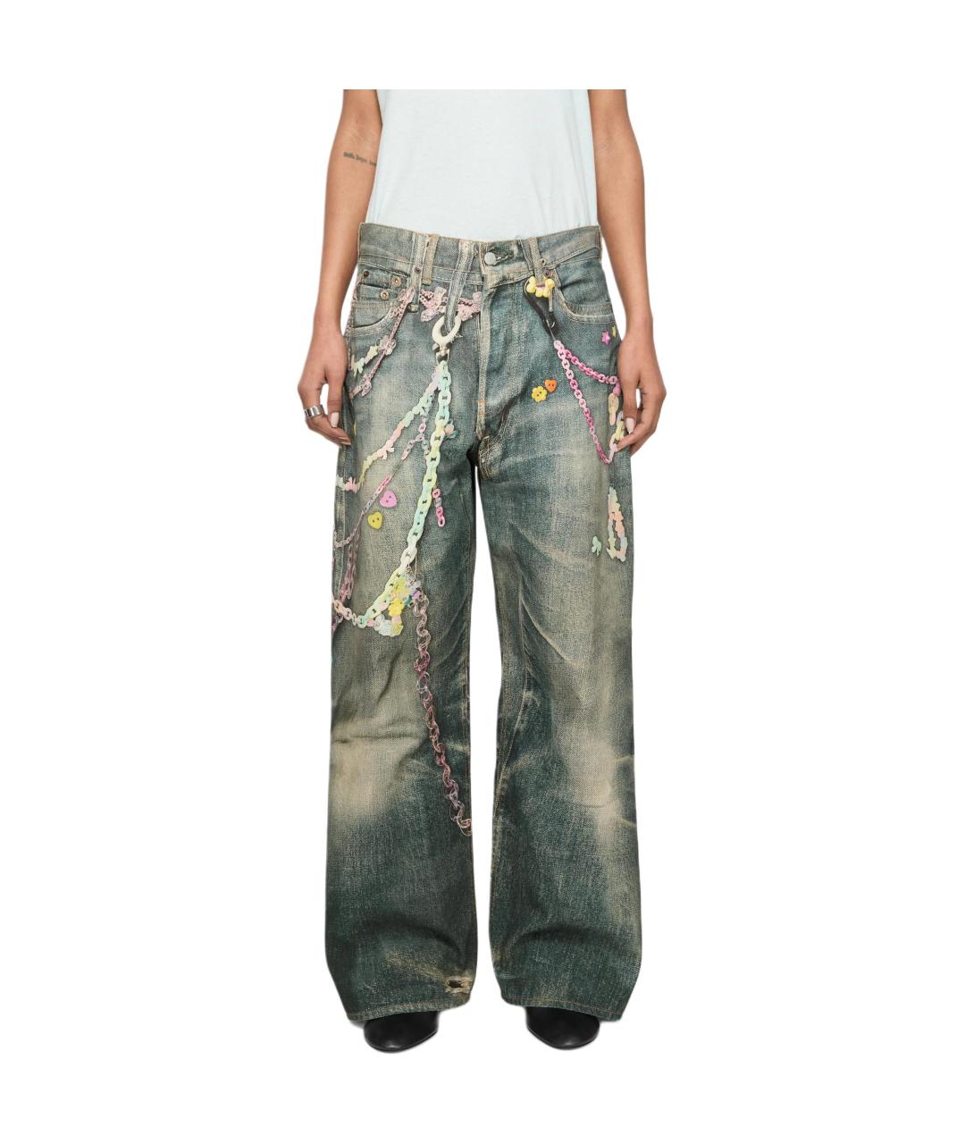 ACNE STUDIOS Синие прямые джинсы, фото 3