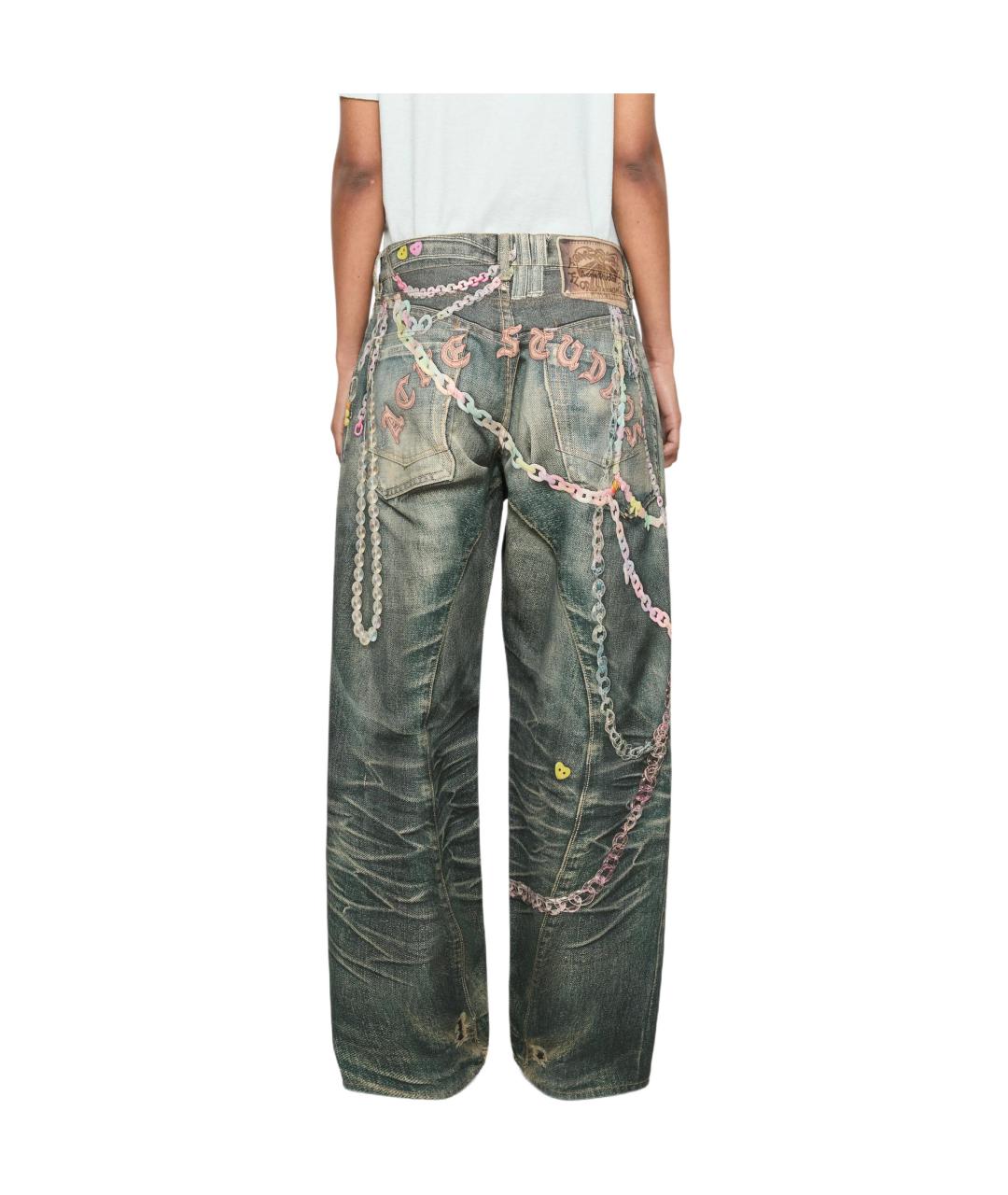 ACNE STUDIOS Синие прямые джинсы, фото 4