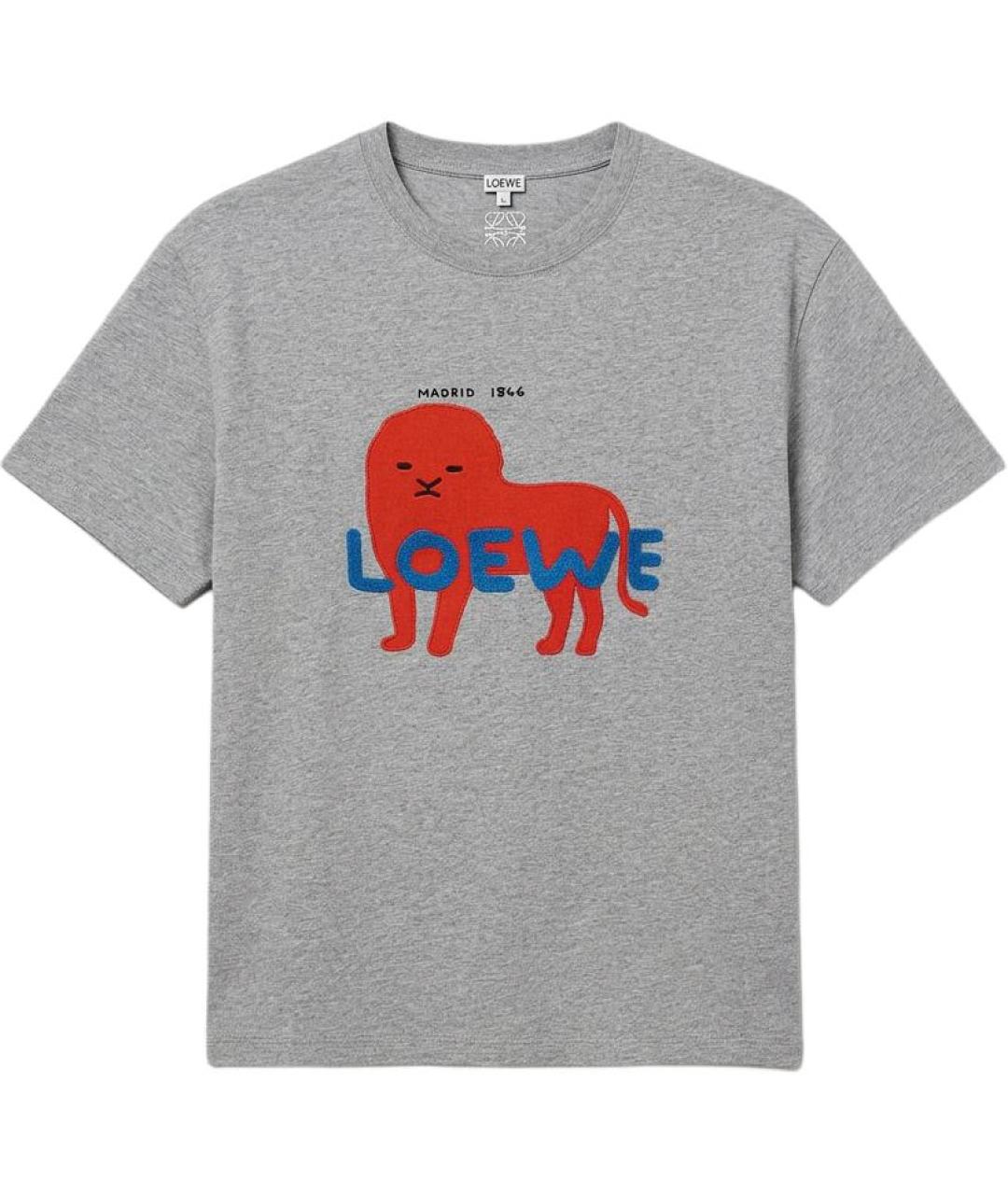 LOEWE Серая футболка, фото 1