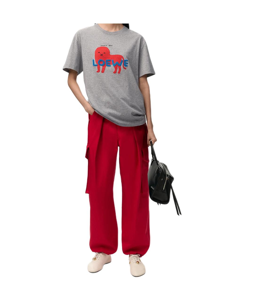 LOEWE Серая футболка, фото 2
