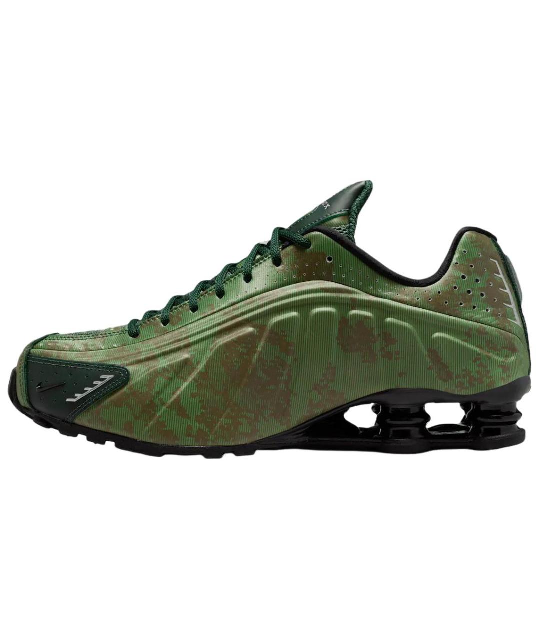 NIKE Зеленые синтетические низкие кроссовки / кеды, фото 2
