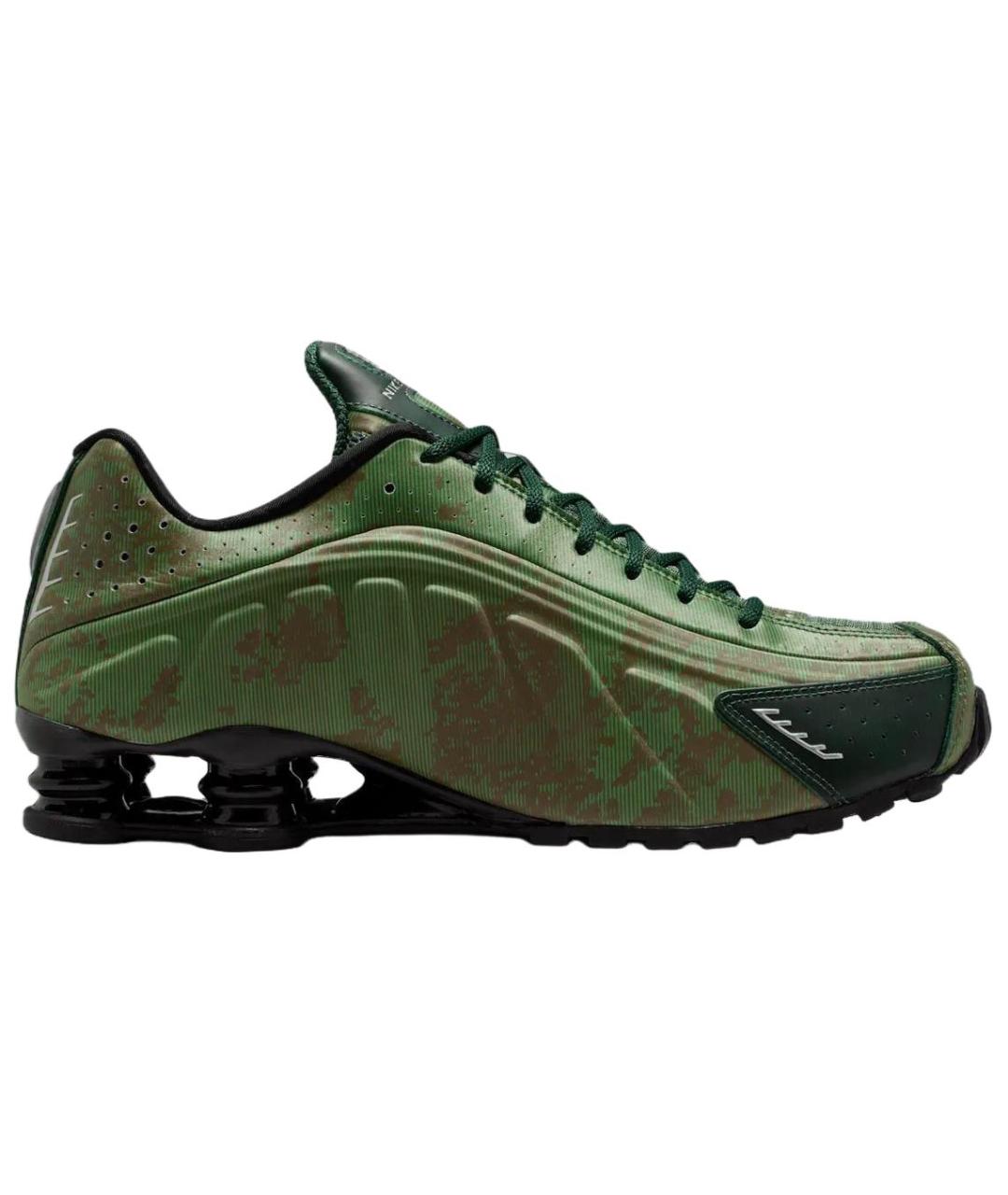 NIKE Зеленые синтетические низкие кроссовки / кеды, фото 1