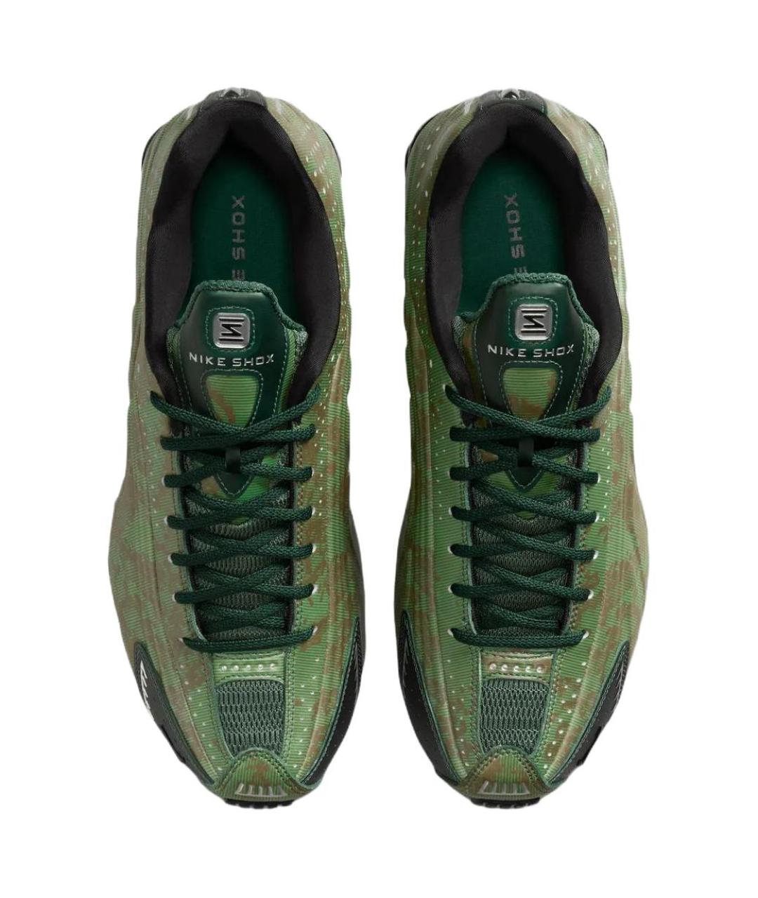 NIKE Зеленые синтетические низкие кроссовки / кеды, фото 4