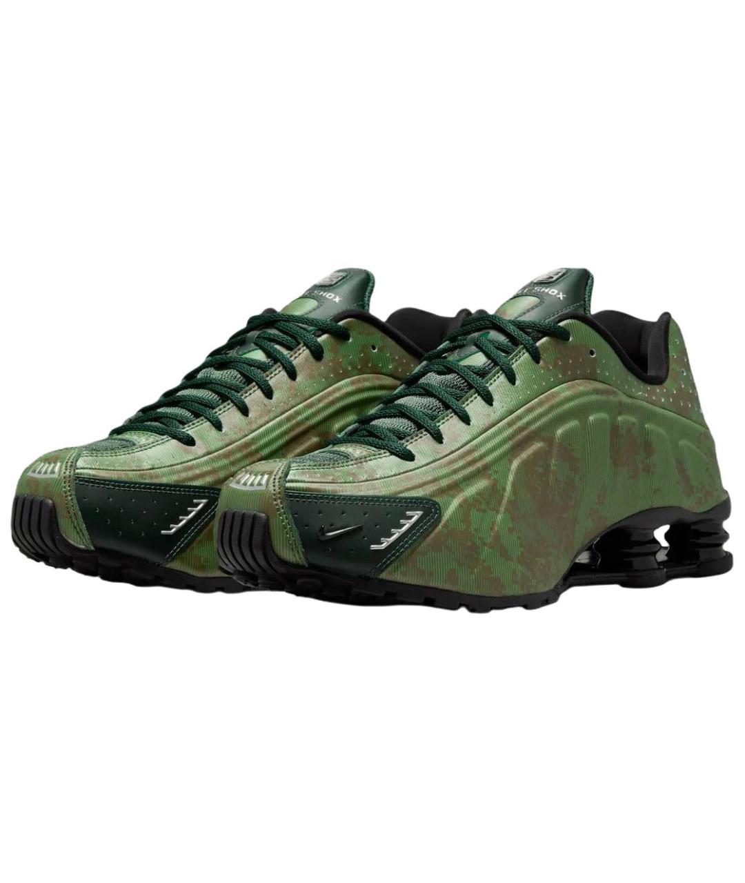 NIKE Зеленые синтетические низкие кроссовки / кеды, фото 3