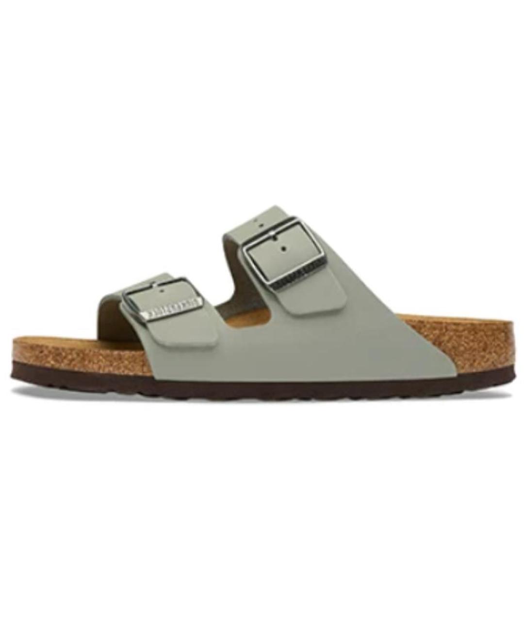 BIRKENSTOCK Зеленые кожаные сандалии, фото 4
