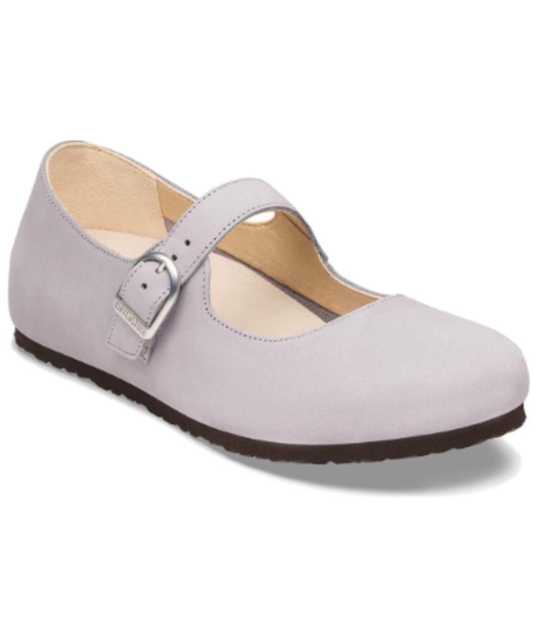 BIRKENSTOCK Фиолетовые кожаные балетки, фото 3
