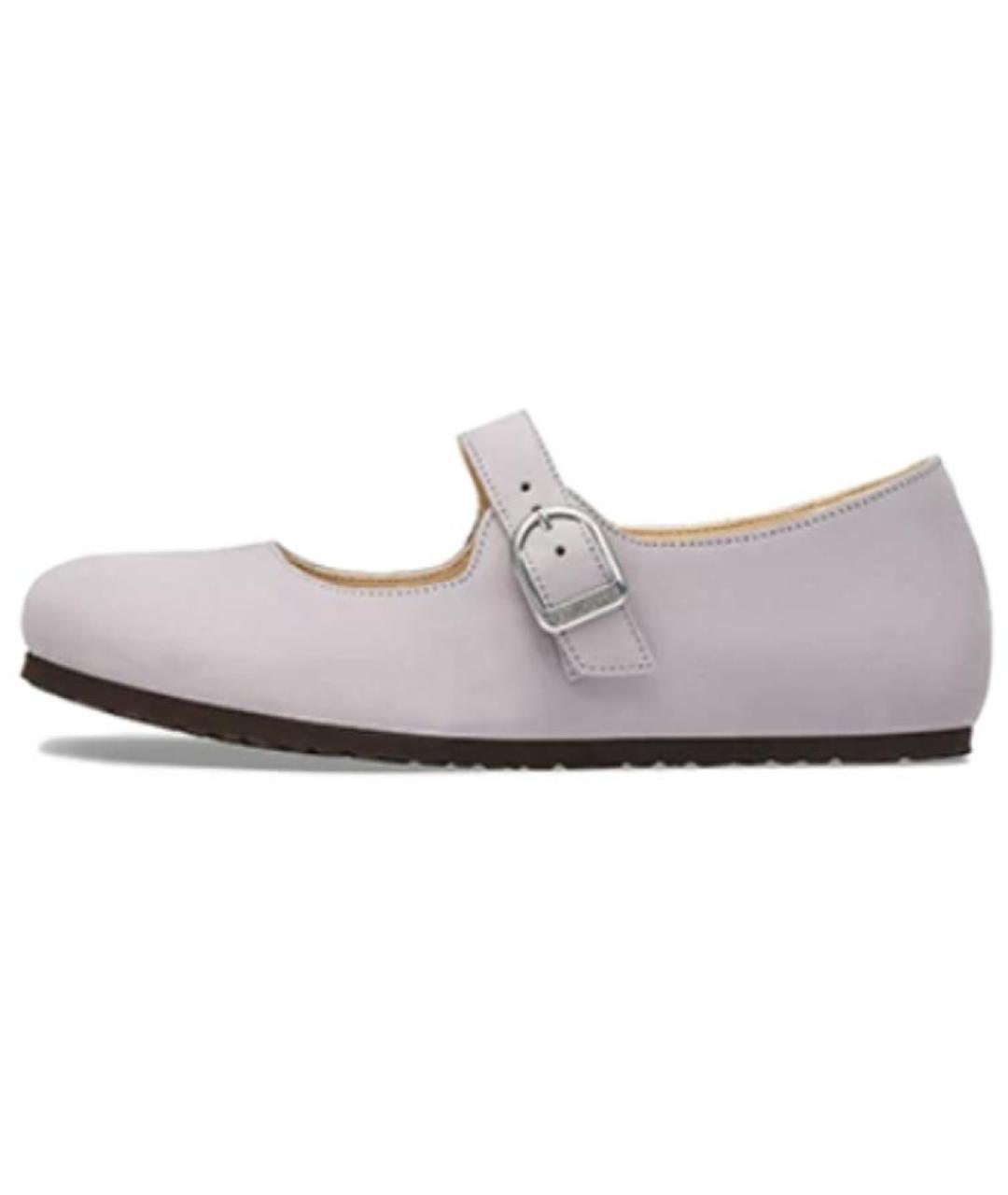 BIRKENSTOCK Фиолетовые кожаные балетки, фото 4