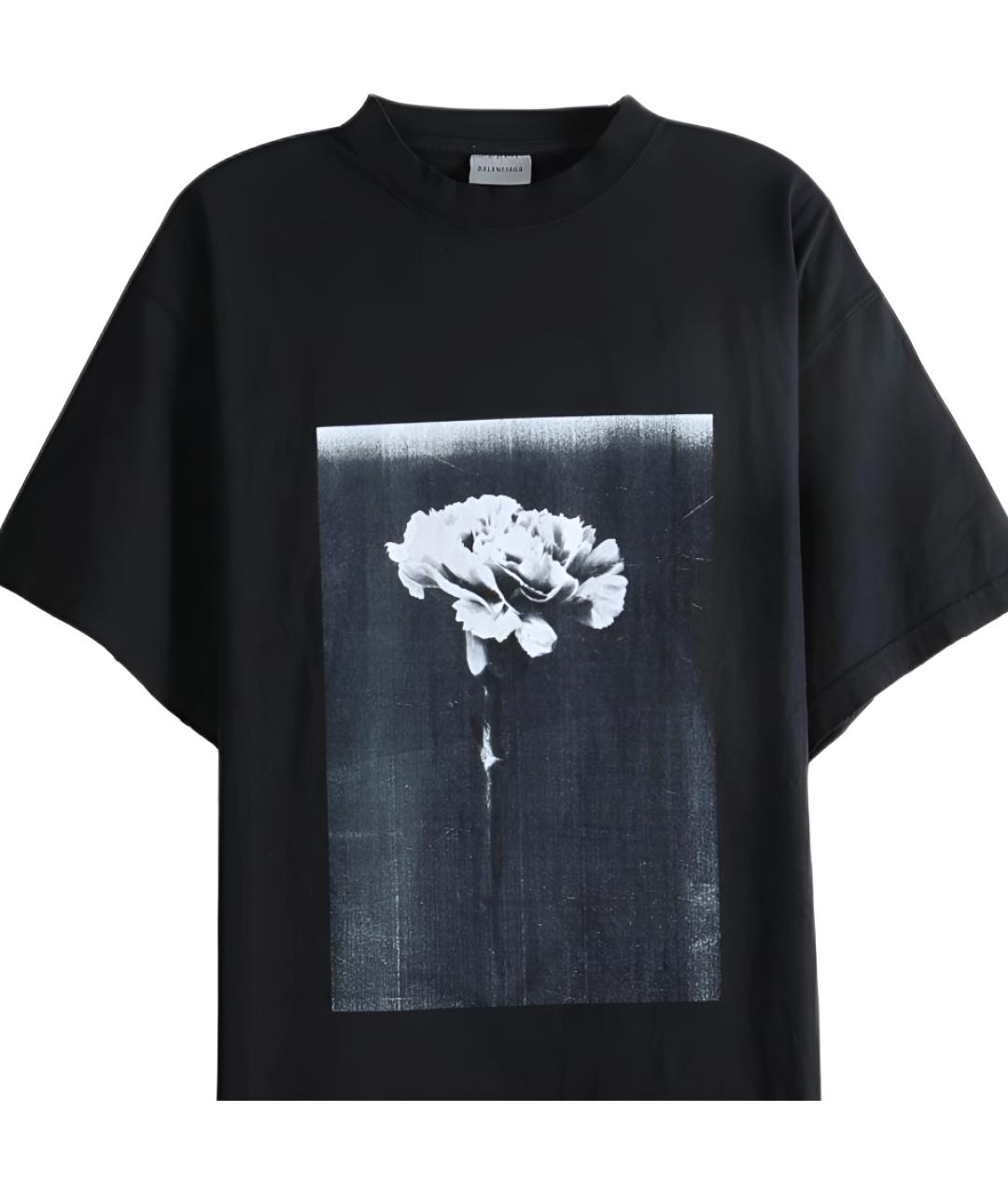 BALENCIAGA Черная футболка, фото 5