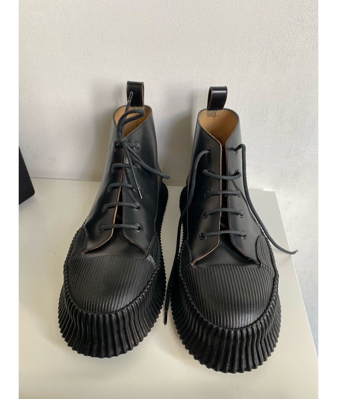 JIL SANDER Черные кожаные высокие ботинки, фото 2