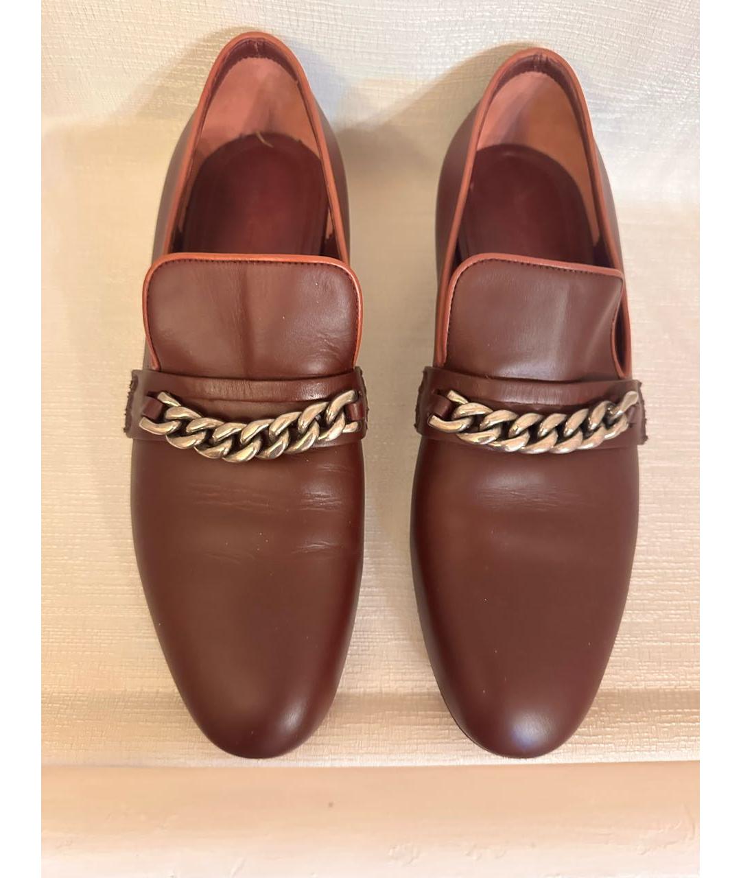 CELINE Бордовые кожаные лоферы, фото 2