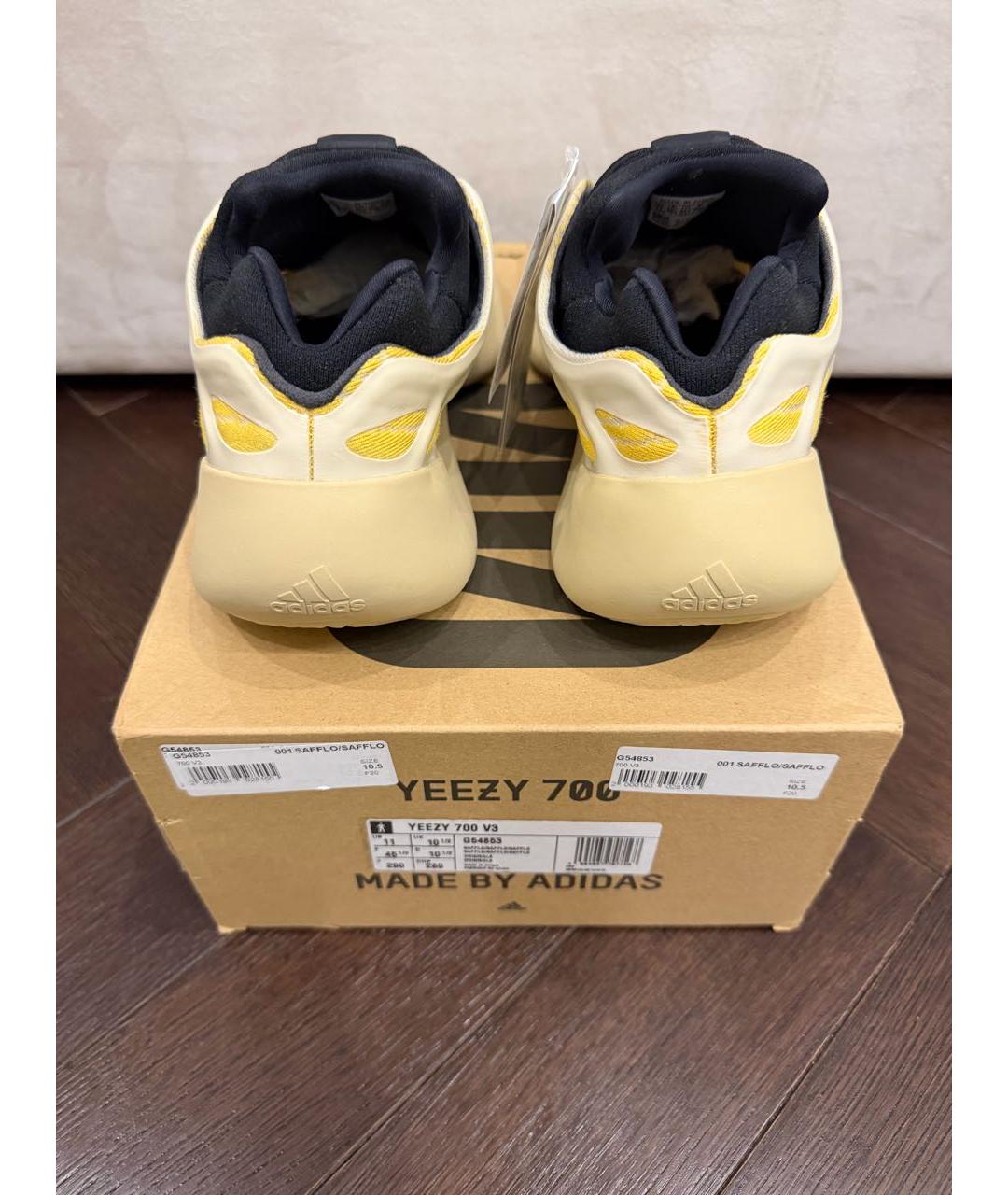 ADIDAS YEEZY Белые низкие кроссовки / кеды, фото 3