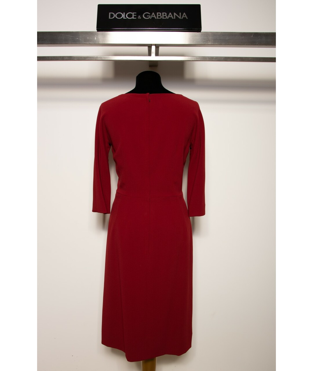 DOLCE&GABBANA Красное шерстяное повседневное платье, фото 4