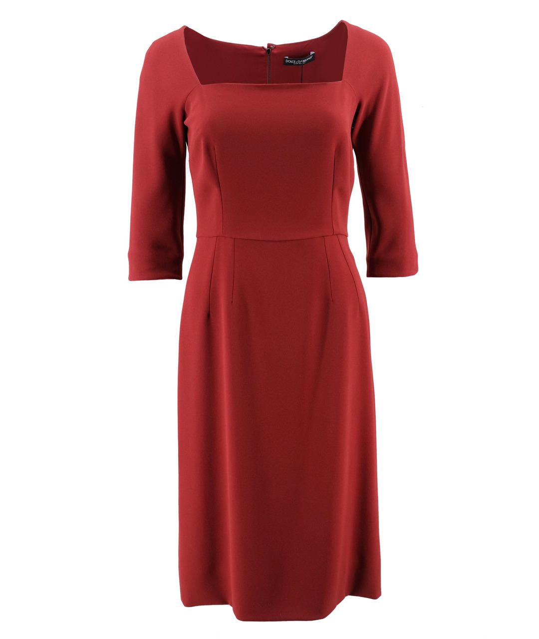 DOLCE&GABBANA Красное шерстяное повседневное платье, фото 1