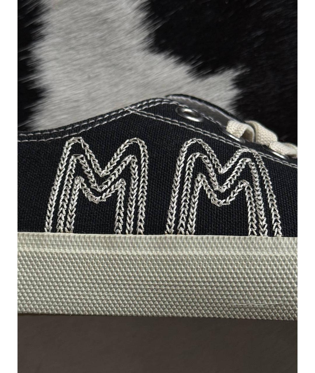 MAISON MARGIELA Черные текстильные кеды, фото 2