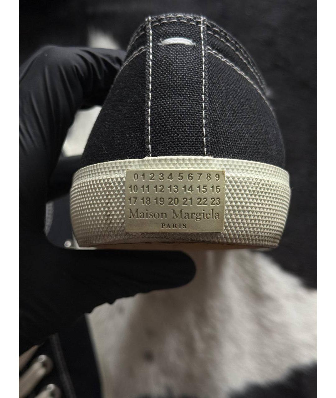 MAISON MARGIELA Черные текстильные кеды, фото 5