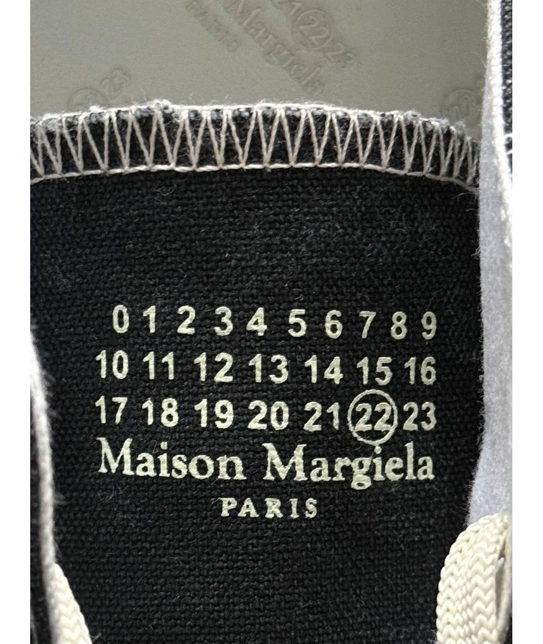 MAISON MARGIELA Черные текстильные кеды, фото 4