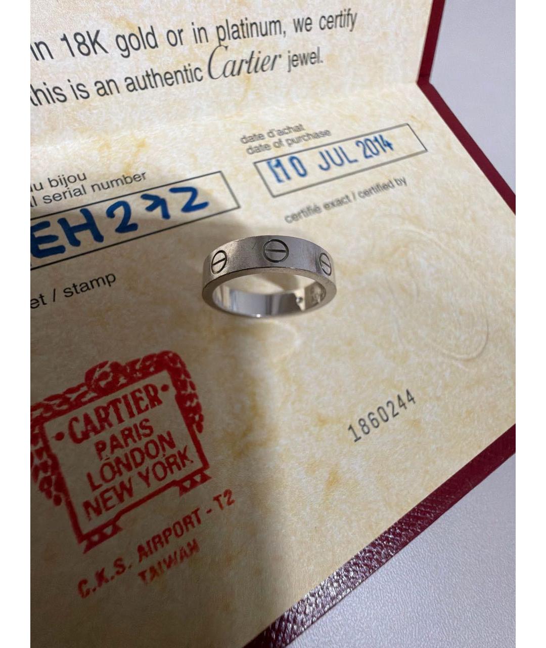 CARTIER Серое кольцо из белого золота, фото 7