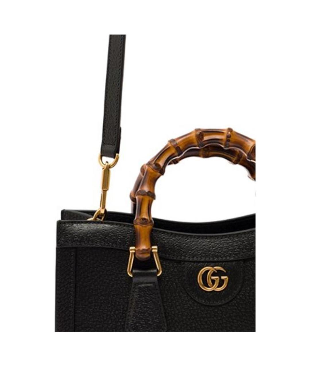 GUCCI Черная кожаная сумка через плечо, фото 5