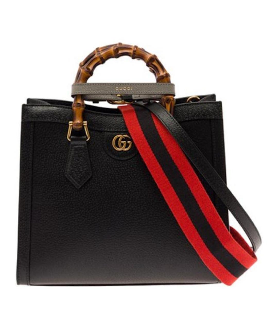 GUCCI Черная кожаная сумка через плечо, фото 1