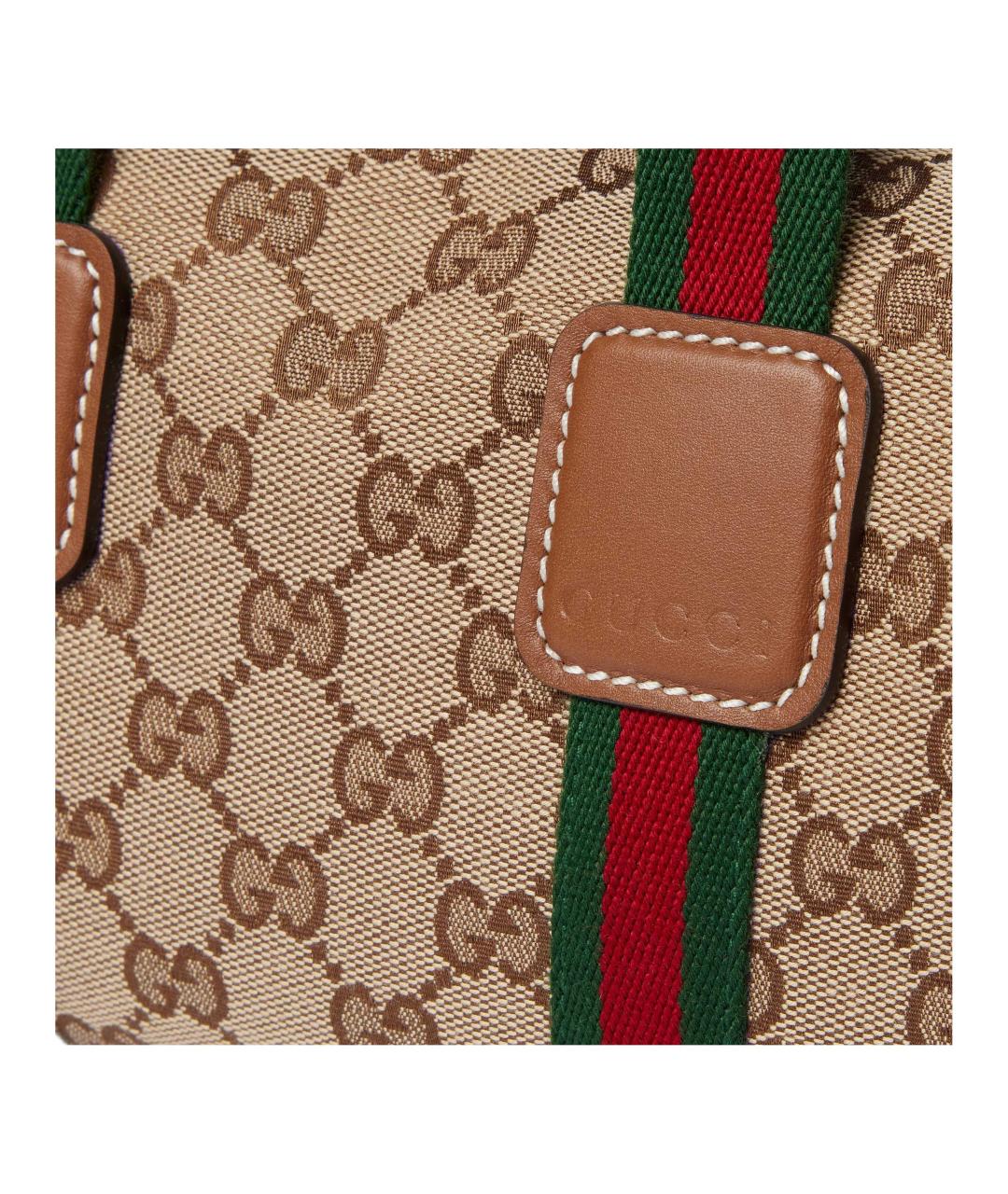 GUCCI Бежевая канва сумка через плечо, фото 5