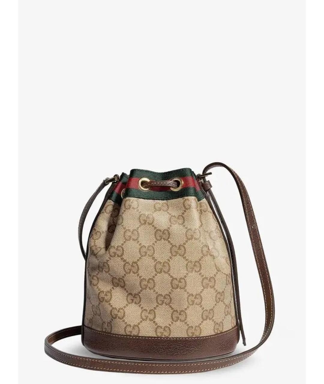 GUCCI Бежевая хлопковая сумка через плечо, фото 2