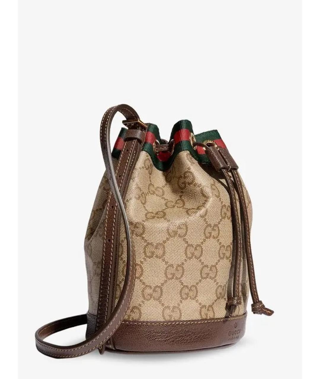 GUCCI Бежевая хлопковая сумка через плечо, фото 3