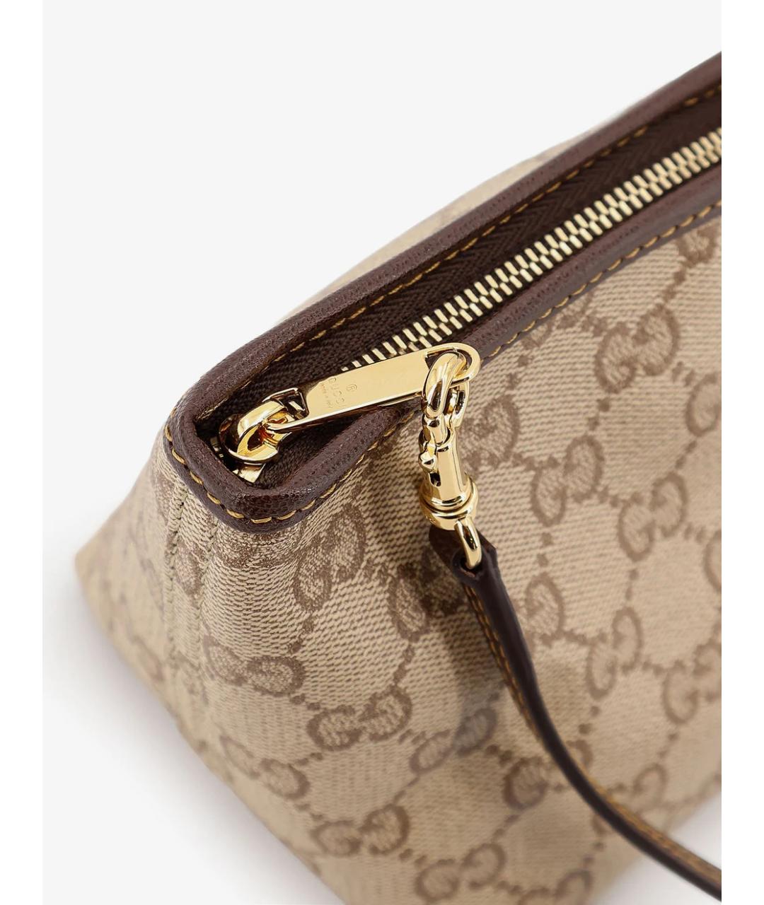 GUCCI Бежевая хлопковая сумка через плечо, фото 4