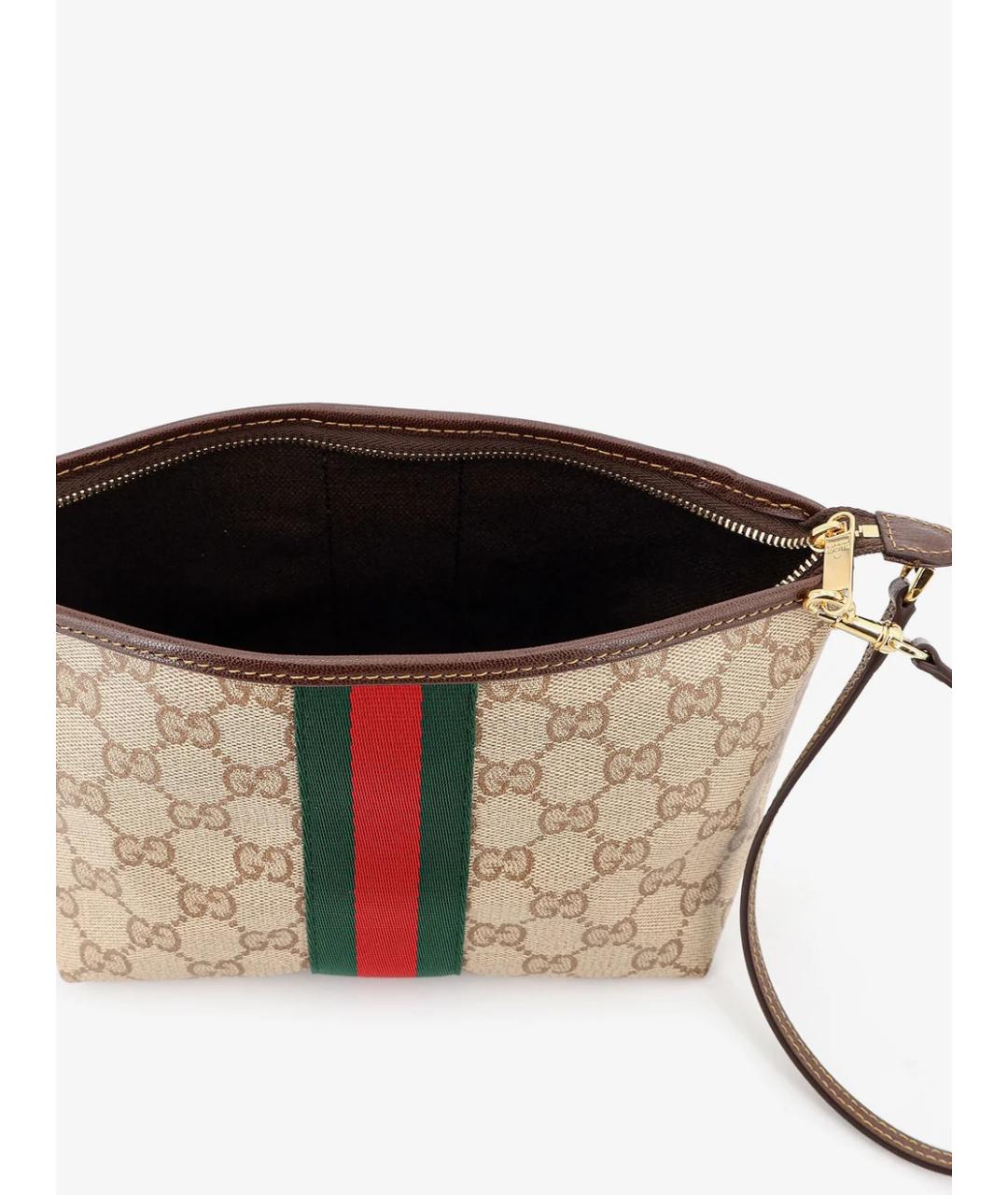 GUCCI Бежевая хлопковая сумка через плечо, фото 3