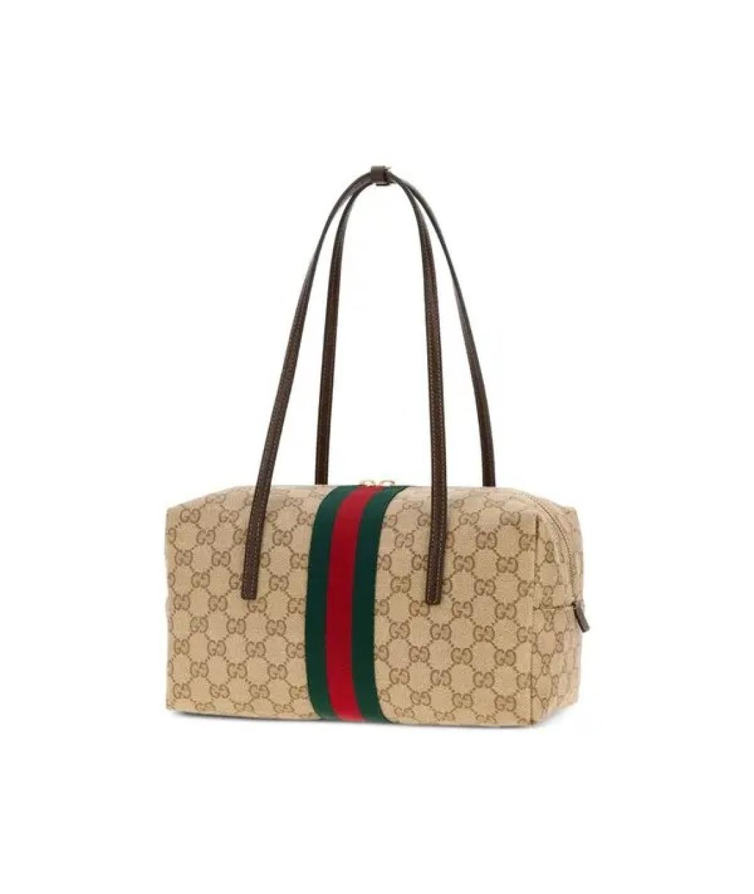 GUCCI Бежевая хлопковая сумка через плечо, фото 2