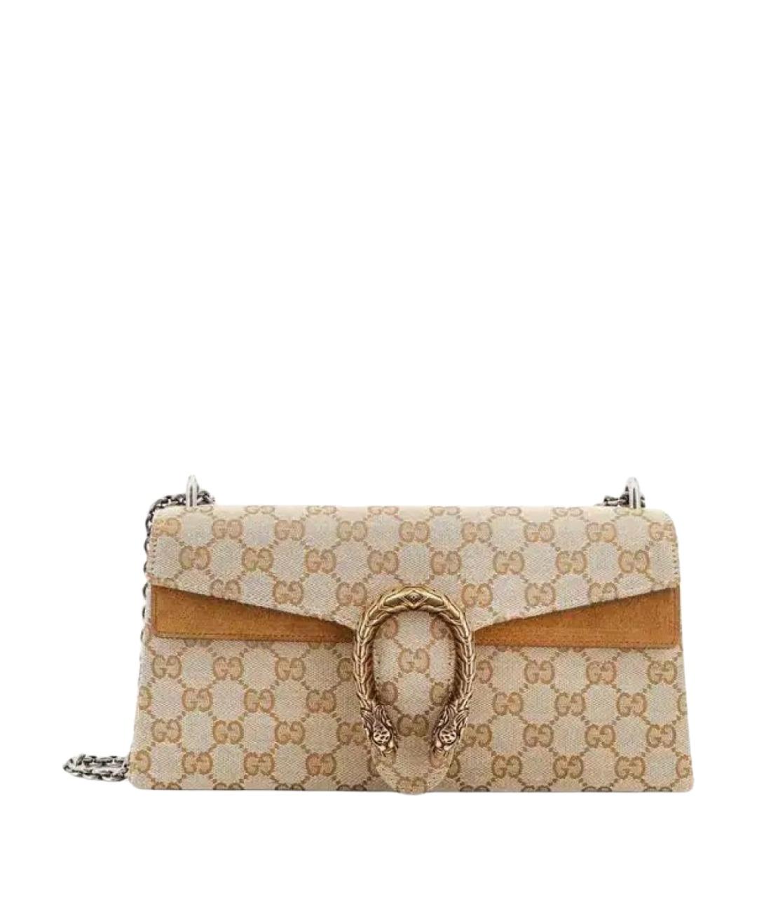 GUCCI Бежевая синтетическая сумка через плечо, фото 1
