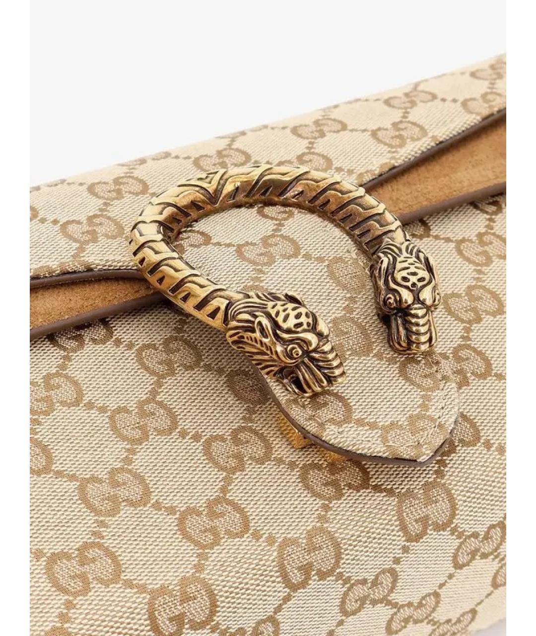 GUCCI Бежевая синтетическая сумка через плечо, фото 3