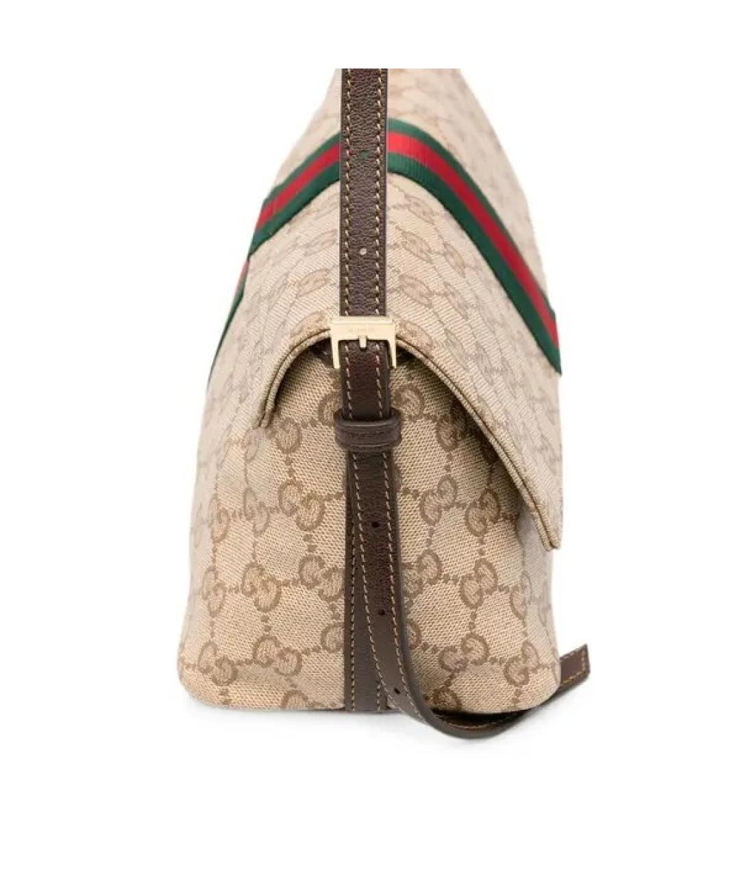 GUCCI Бежевая хлопковая сумка через плечо, фото 2