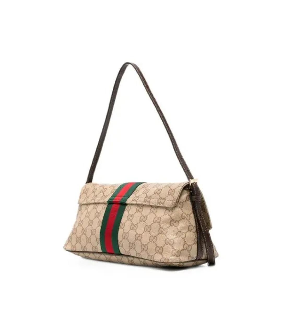 GUCCI Бежевая хлопковая сумка через плечо, фото 3