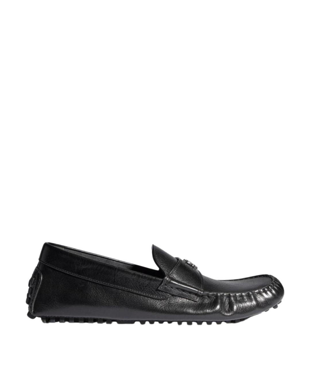 GUCCI Черные кожаные лоферы, фото 1