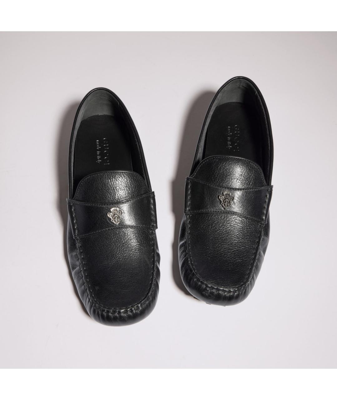 GUCCI Черные кожаные лоферы, фото 2
