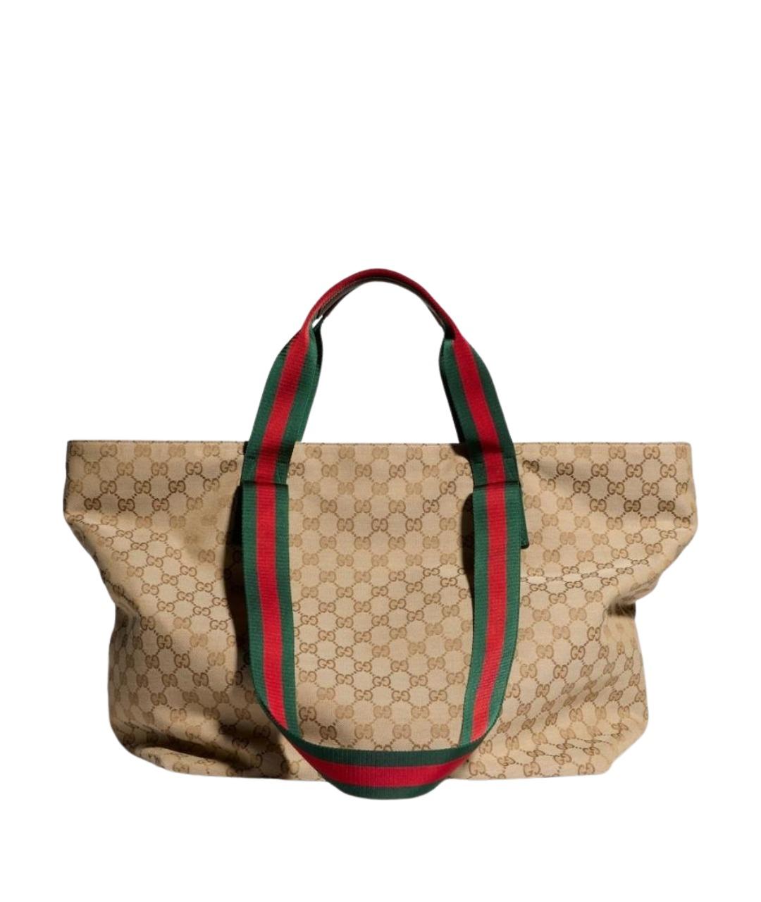 GUCCI Бежевая синтетическая сумка на плечо, фото 1