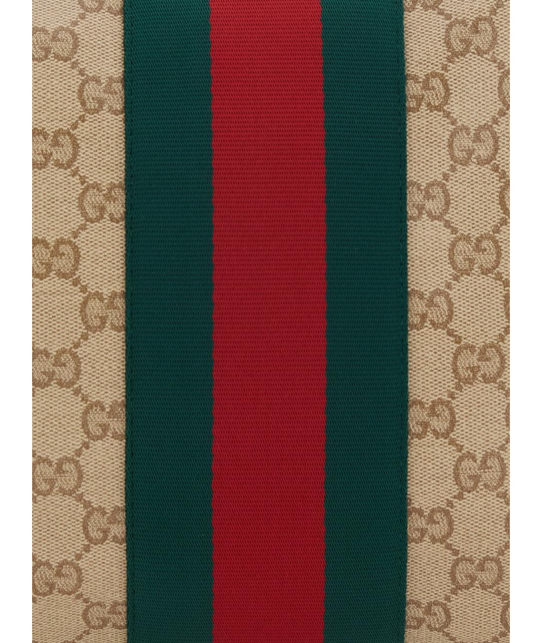 GUCCI Бежевая хлопковая сумка на плечо, фото 4