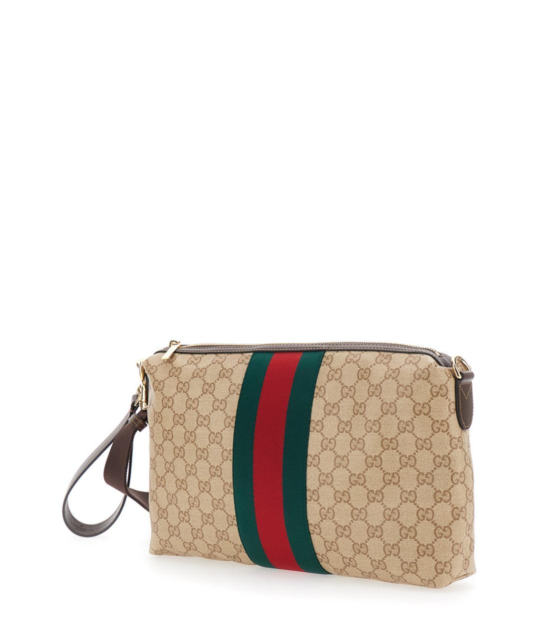 GUCCI Бежевая хлопковая сумка на плечо, фото 2