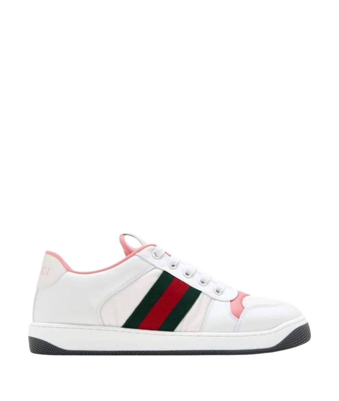 GUCCI Белые синтетические кроссовки, фото 1