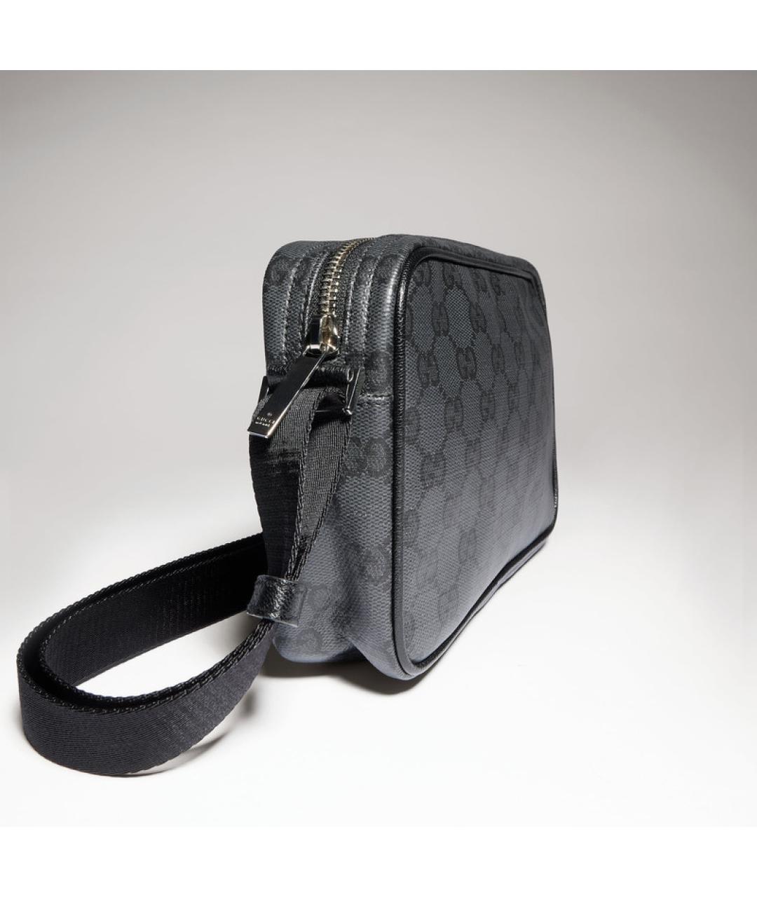GUCCI Черная хлопковая сумка на плечо, фото 4