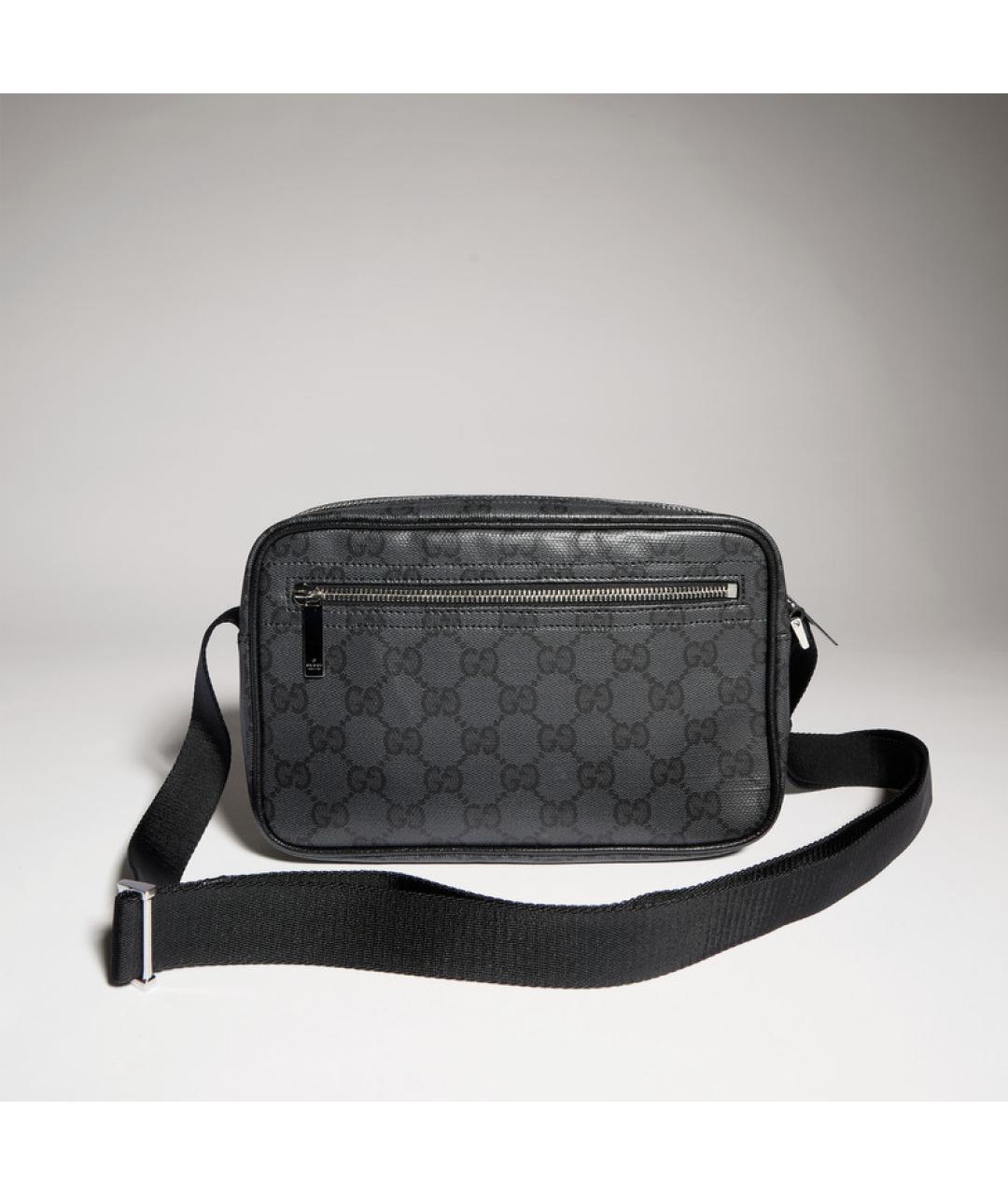 GUCCI Черная хлопковая сумка на плечо, фото 6
