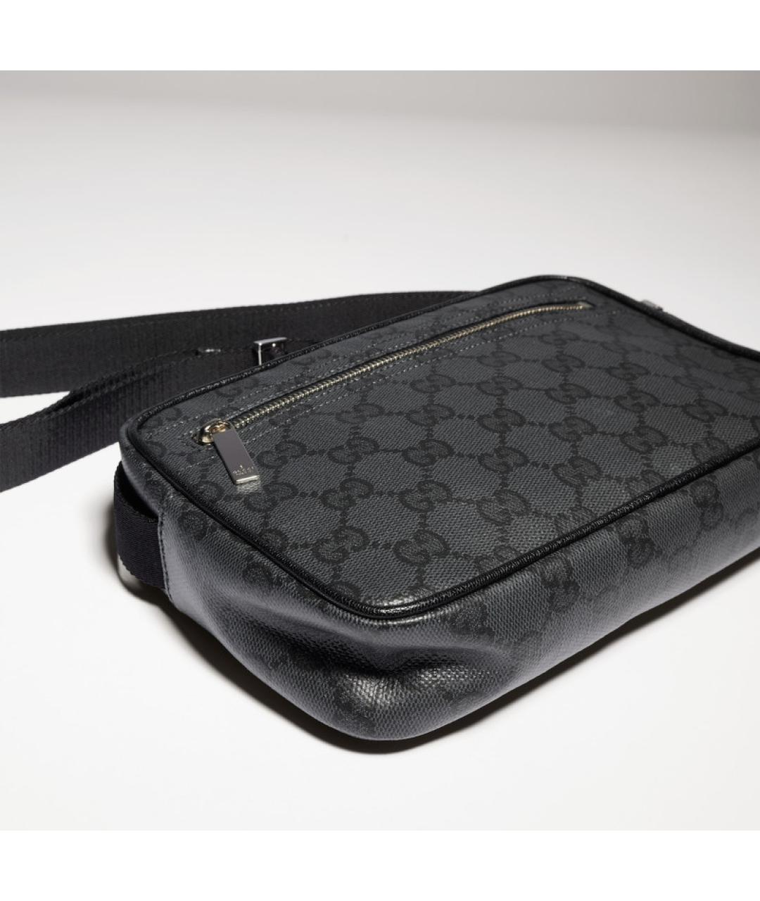 GUCCI Черная хлопковая сумка на плечо, фото 3