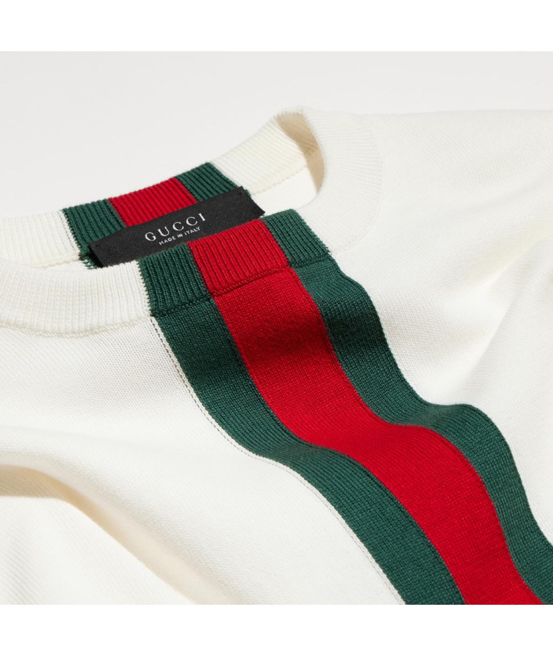 GUCCI Белая хлопковая футболка, фото 2