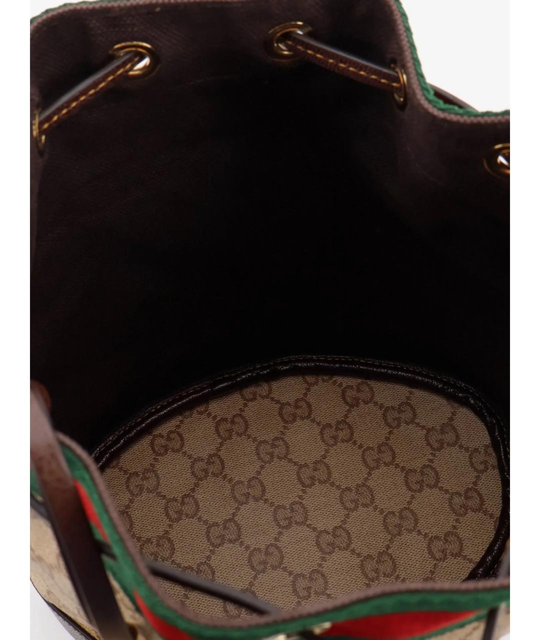 GUCCI Бежевая хлопковая сумка через плечо, фото 4