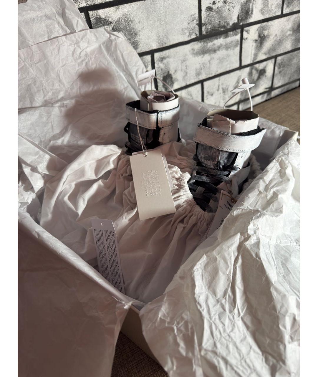 MAISON MARGIELA Белые кожаные высокие кроссовки / кеды, фото 5