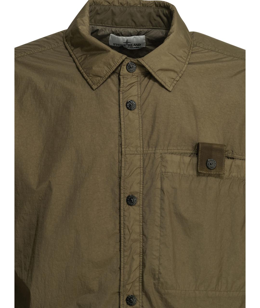 STONE ISLAND Зеленая полиамидовая куртка, фото 3