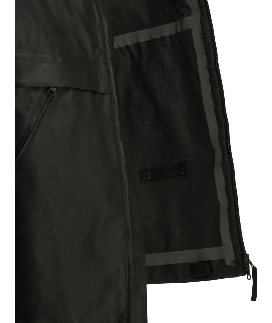 STONE ISLAND Черная кожаная куртка, фото 4