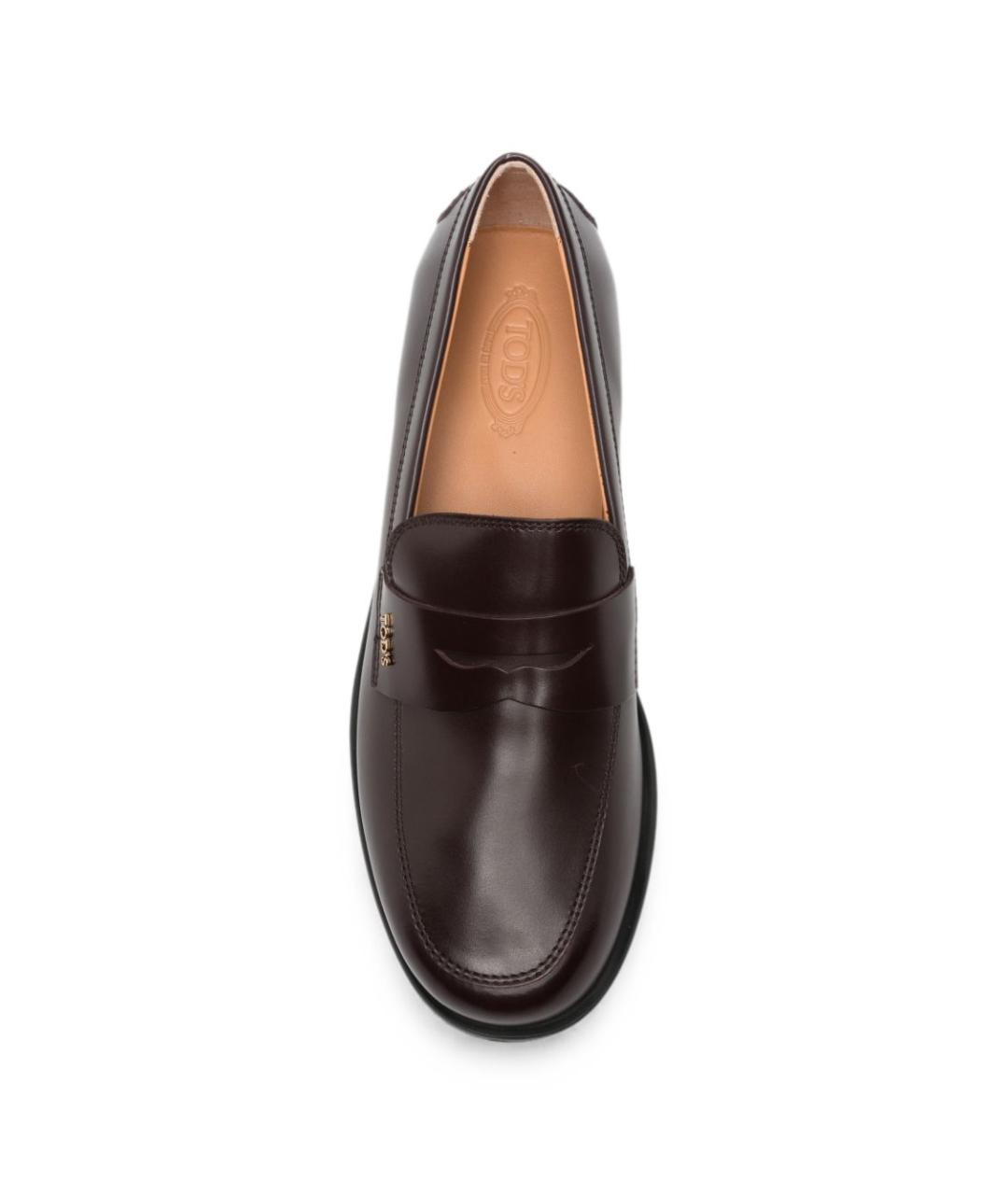 TOD'S Коричневые кожаные лоферы, фото 2