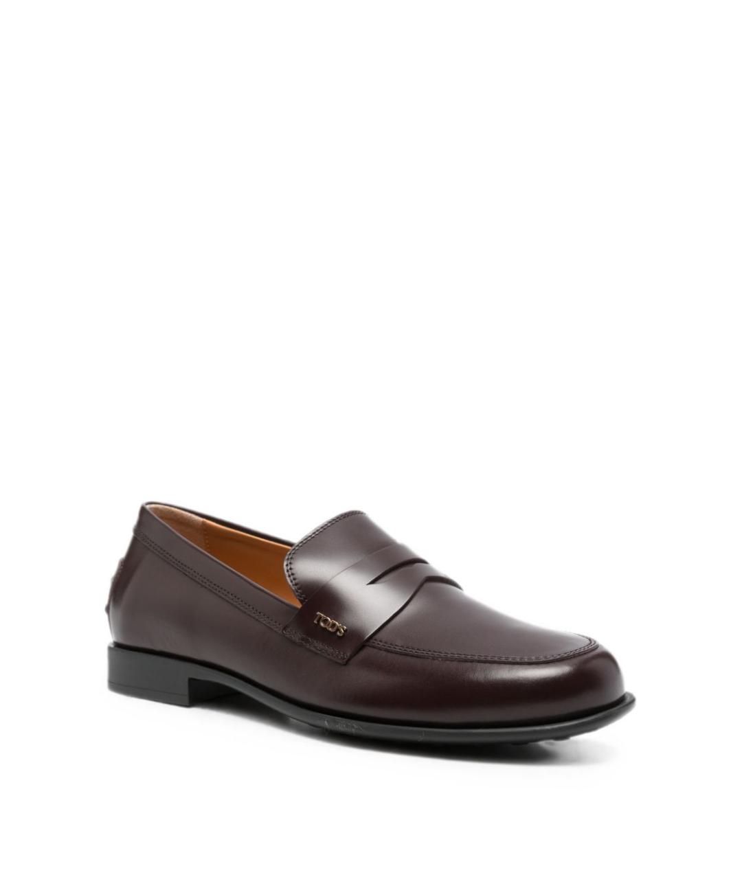 TOD'S Коричневые кожаные лоферы, фото 3