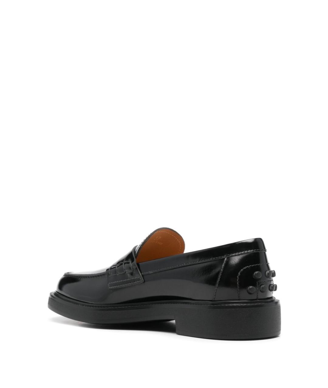 TOD'S Черные кожаные лоферы, фото 2